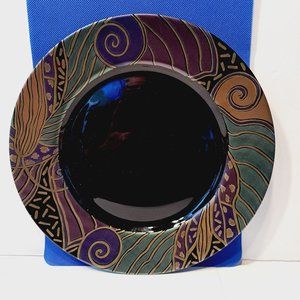 Vintage ARCOROC TAMPICO Black DINNER PLATE- 10 3/4"